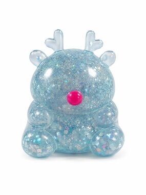 New Squishy Top Trenz Super Duper Sugar Squisher Sticky Glitter Blue Reindeer
